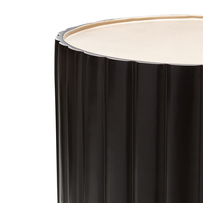 AICO Malibu Crest Round Chairside Table in Dark Espresso - Visions in Furniture (La Mirada, CA)