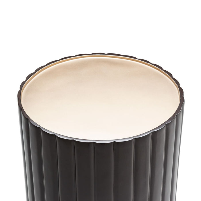 AICO Malibu Crest Round Chairside Table in Dark Espresso - Visions in Furniture (La Mirada, CA)