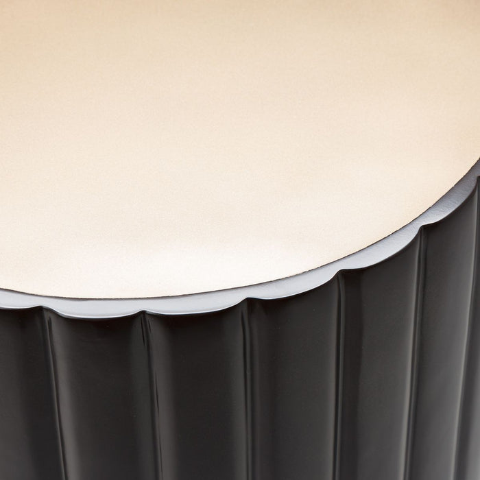 AICO Malibu Crest Round Chairside Table in Dark Espresso - Visions in Furniture (La Mirada, CA)