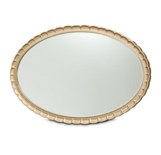 AICO Malibu Crest Oval Wall Mirror in Burnished Gold - Visions in Furniture (La Mirada, CA)