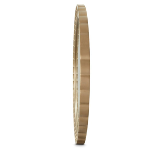 AICO Malibu Crest Oval Wall Mirror in Burnished Gold - Visions in Furniture (La Mirada, CA)