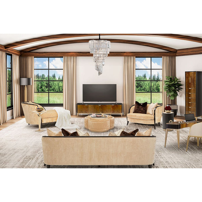 AICO Malibu Crest Chaise in Dark Espresso - Visions in Furniture (La Mirada, CA)