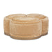 AICO Malibu Crest Clover Cocktail Ottoman in Dark Espresso - Visions in Furniture (La Mirada, CA)