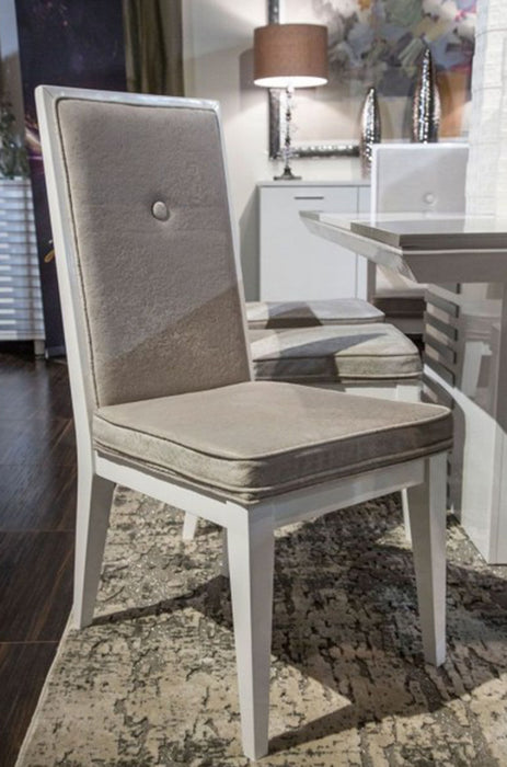 Aico Furniture Horizons Side Chair in Cloud White (Set of 2) - Visions in Furniture (La Mirada, CA)