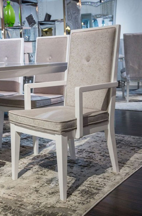 Aico Furniture Horizons Arm Chair in Cloud White (Set of 2) - Visions in Furniture (La Mirada, CA)