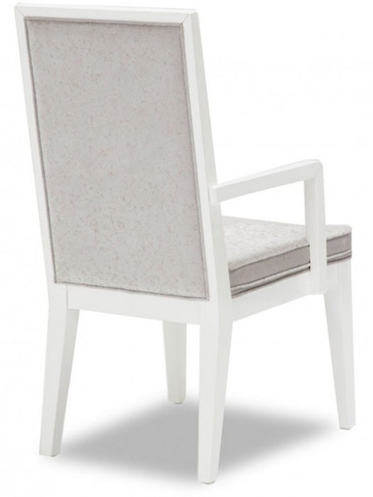 Aico Furniture Horizons Arm Chair in Cloud White (Set of 2) - Visions in Furniture (La Mirada, CA)