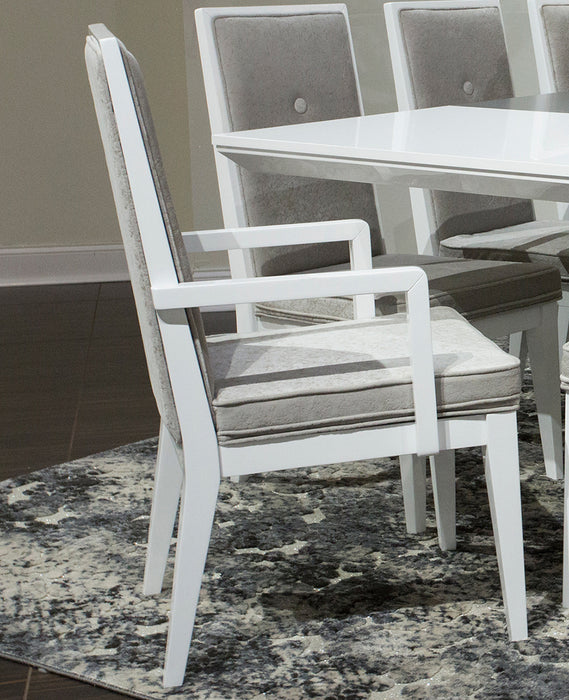 Aico Furniture Horizons Arm Chair in Cloud White (Set of 2) - Visions in Furniture (La Mirada, CA)