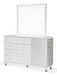 Aico Horizons Wall Mirror in Cloud White - Visions in Furniture (La Mirada, CA)