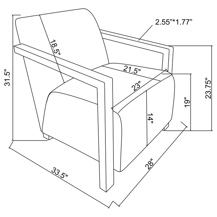 Diego Accent Chair - Visions in Furniture (La Mirada, CA)