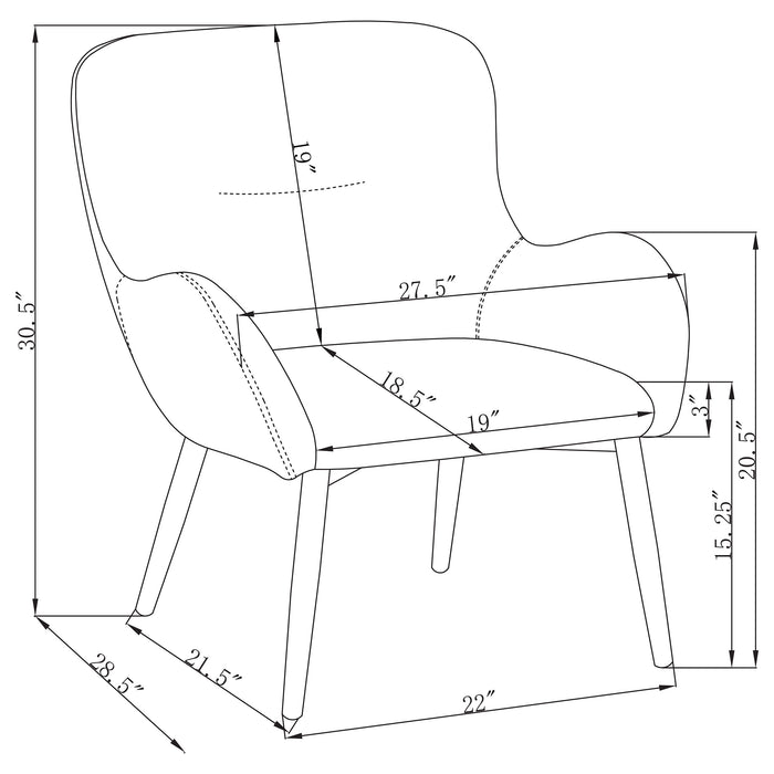 Calvin Accent Chair - Visions in Furniture (La Mirada, CA)