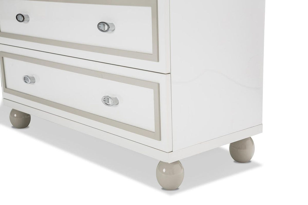 AICO Sky Tower 7 Drawer Chest in White Cloud - Visions in Furniture (La Mirada, CA)