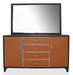 Aico 21 Cosmopolitan Mirror in Orange/Umber - Visions in Furniture (La Mirada, CA)