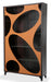 Aico 21 Cosmopolitan Curio Side Cabinet in Orange/Umber image