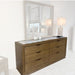 AICO Furniture Portrait Large Dresser with LED Lights in Sienna Brown image