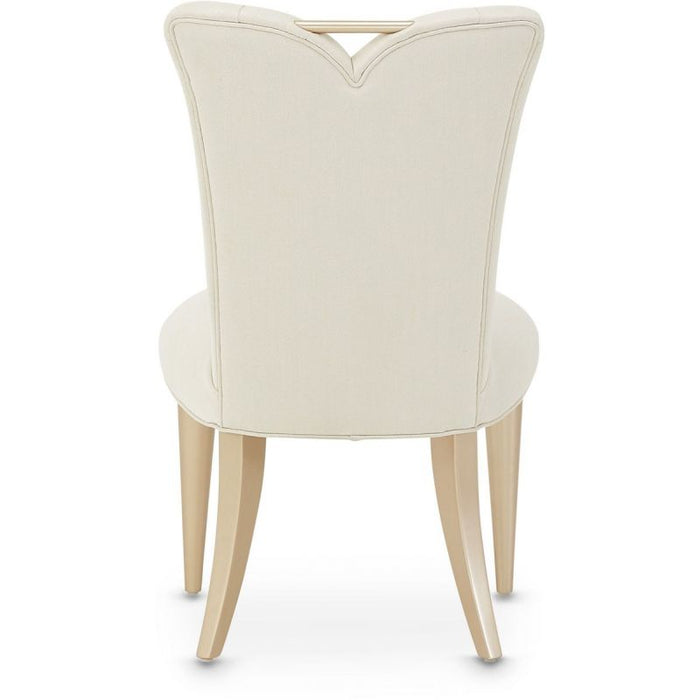 AICO La Rachelle Side Chair in Medium Champagne (Set of 2) - Visions in Furniture (La Mirada, CA)