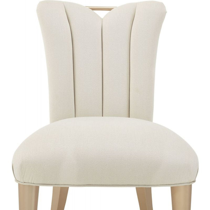 AICO La Rachelle Side Chair in Medium Champagne (Set of 2) - Visions in Furniture (La Mirada, CA)