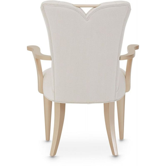 AICO La Rachelle Arm Chair in Medium Champagne (Set of 2) - Visions in Furniture (La Mirada, CA)