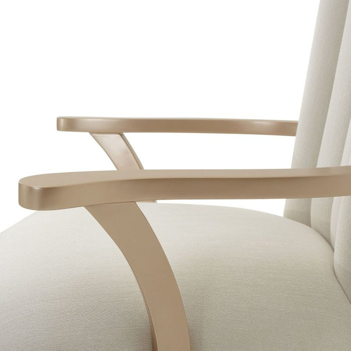 AICO La Rachelle Arm Chair in Medium Champagne (Set of 2) - Visions in Furniture (La Mirada, CA)