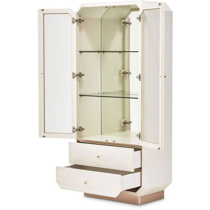 AICO La Rachelle Display Cabinet in Medium Champagne - Visions in Furniture (La Mirada, CA)