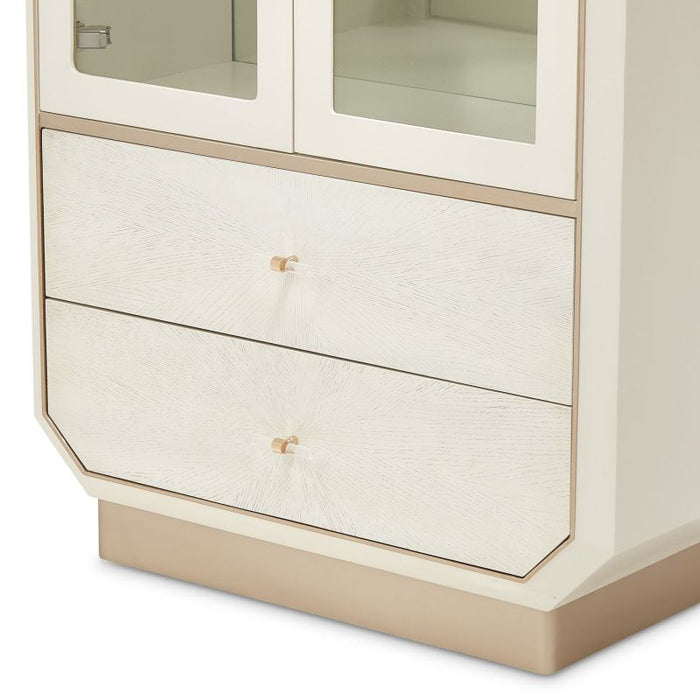 AICO La Rachelle Display Cabinet in Medium Champagne - Visions in Furniture (La Mirada, CA)