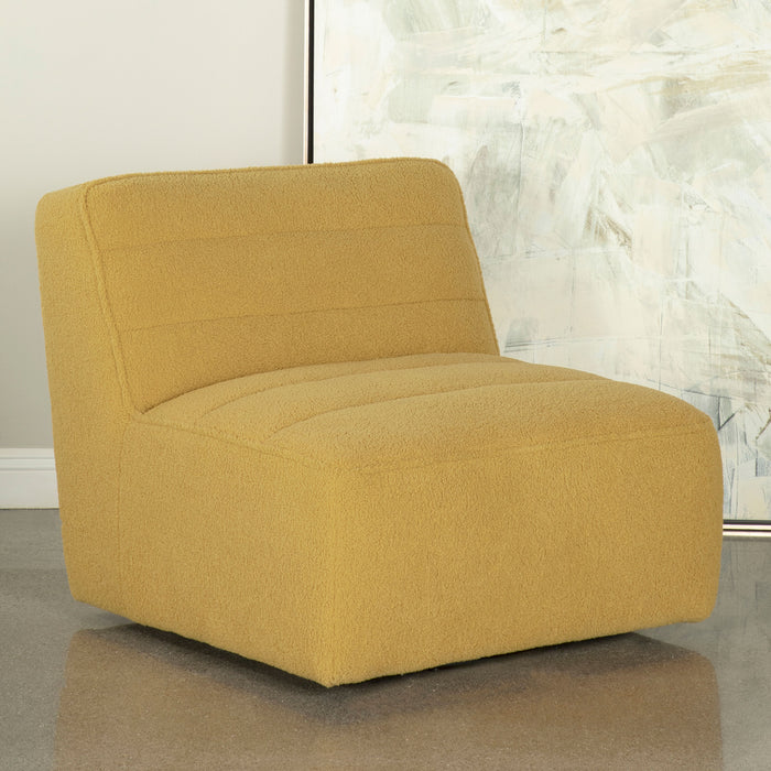 Cobie Upholstered Swivel Armless Chair - Visions in Furniture (La Mirada, CA)