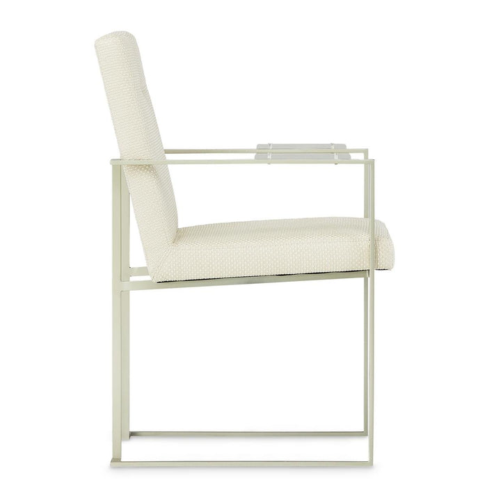 AICO Laguna Ridge Arm Chair (Set of 2) in Brushed Silver - Visions in Furniture (La Mirada, CA)
