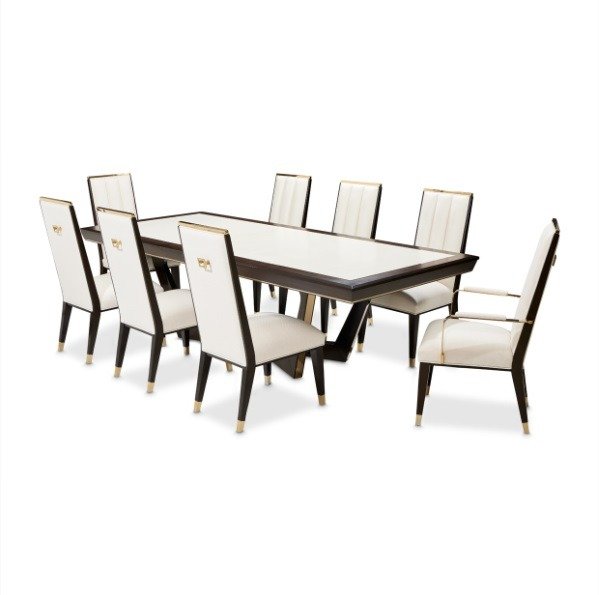 AICO Belmont Place Rectangular Dining Table in Espresso - Visions in Furniture (La Mirada, CA)