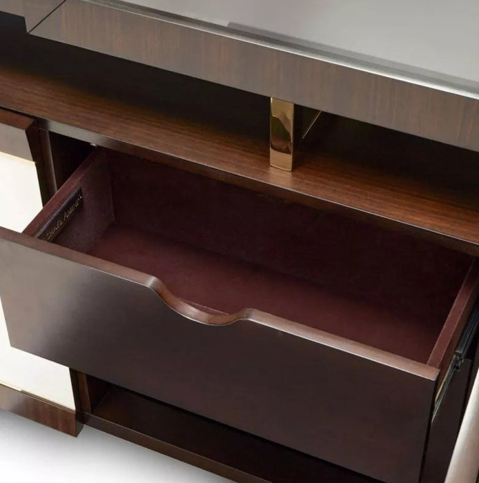AICO Belmont Place Buffet with China Top in Espresso - Visions in Furniture (La Mirada, CA)