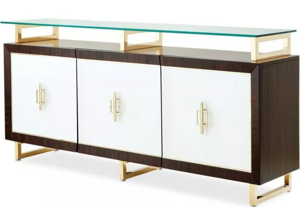 AICO Belmont Place Buffet with China Top in Espresso - Visions in Furniture (La Mirada, CA)