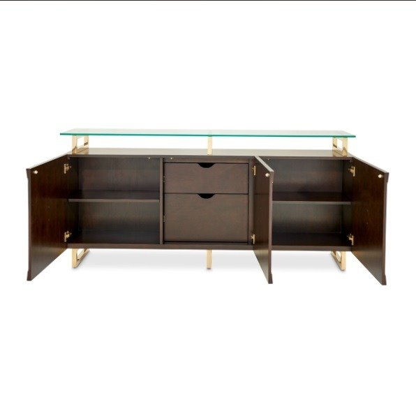 AICO Belmont Place Sideboard in Espresso - Visions in Furniture (La Mirada, CA)