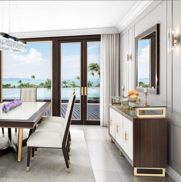 AICO Belmont Place Sideboard in Espresso - Visions in Furniture (La Mirada, CA)