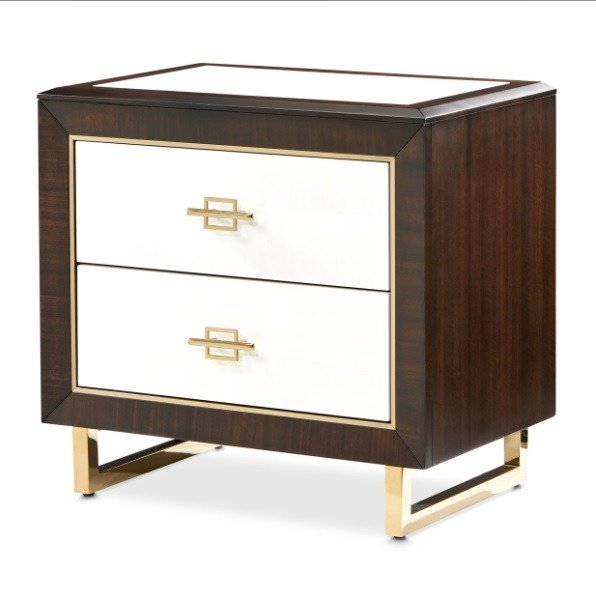 AICO Belmont Place Nightstand in Espresso - Visions in Furniture (La Mirada, CA)