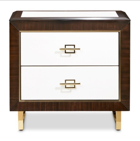 AICO Belmont Place Nightstand in Espresso - Visions in Furniture (La Mirada, CA)