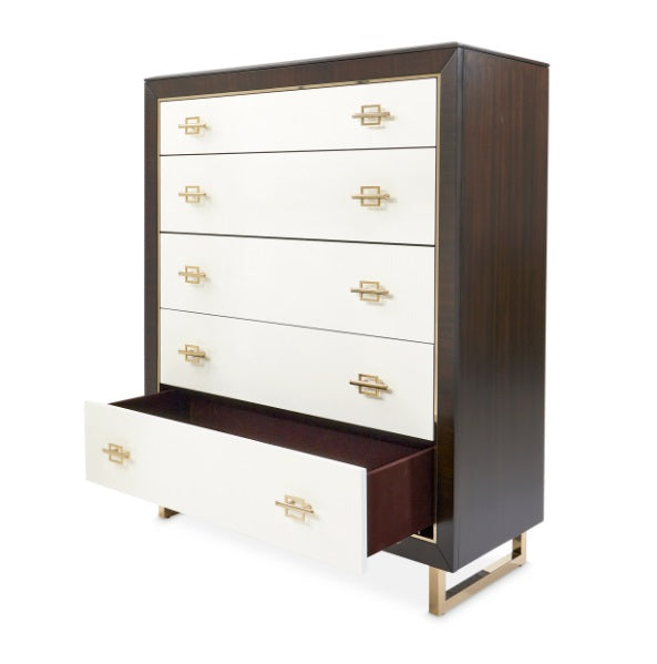 AICO Furniture Penthouse 5 Drawer Chest in Espresso - Visions in Furniture (La Mirada, CA)