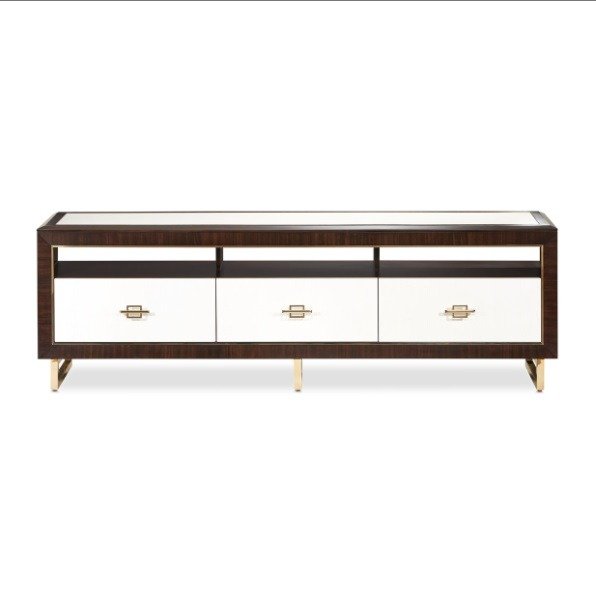 AICO Belmont Place Media Cabinet in Espresso - Visions in Furniture (La Mirada, CA)