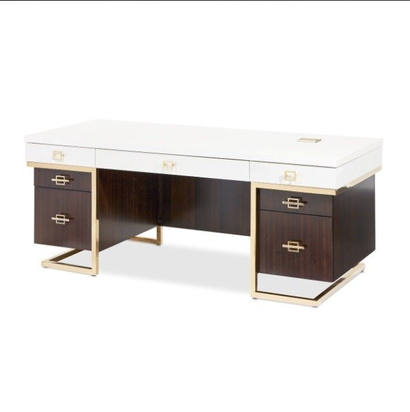 AICO Belmont Place Desk in Espresso - Visions in Furniture (La Mirada, CA)