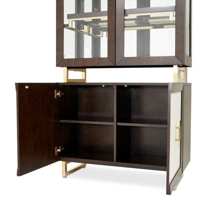 AICO Belmont Place Display Cabinet in Espresso - Visions in Furniture (La Mirada, CA)