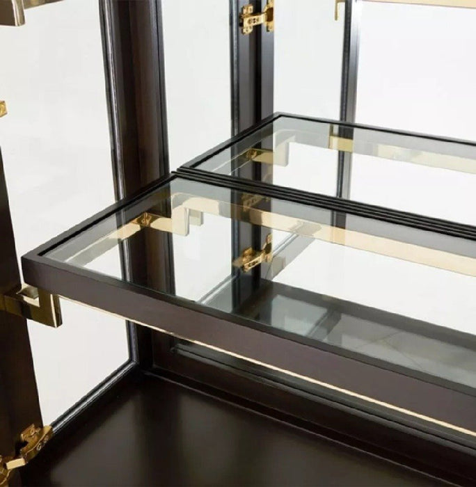 AICO Belmont Place Display Cabinet in Espresso - Visions in Furniture (La Mirada, CA)