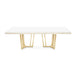 AICO Furniture Palm Gate Rectangular Dining Table in Cloud White - Visions in Furniture (La Mirada, CA)