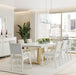 AICO Furniture Palm Gate Rectangular Dining Table in Cloud White - Visions in Furniture (La Mirada, CA)