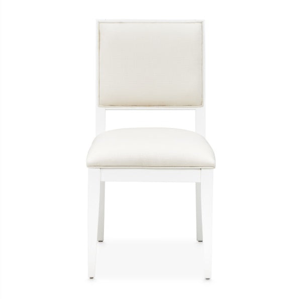AICO Furniture Palm Gate Side Chair (Set of 2) in Cloud White - Visions in Furniture (La Mirada, CA)
