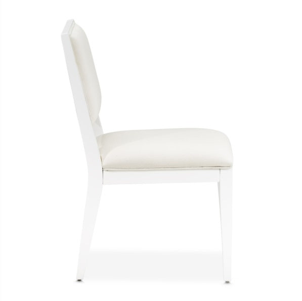 AICO Furniture Palm Gate Side Chair (Set of 2) in Cloud White - Visions in Furniture (La Mirada, CA)
