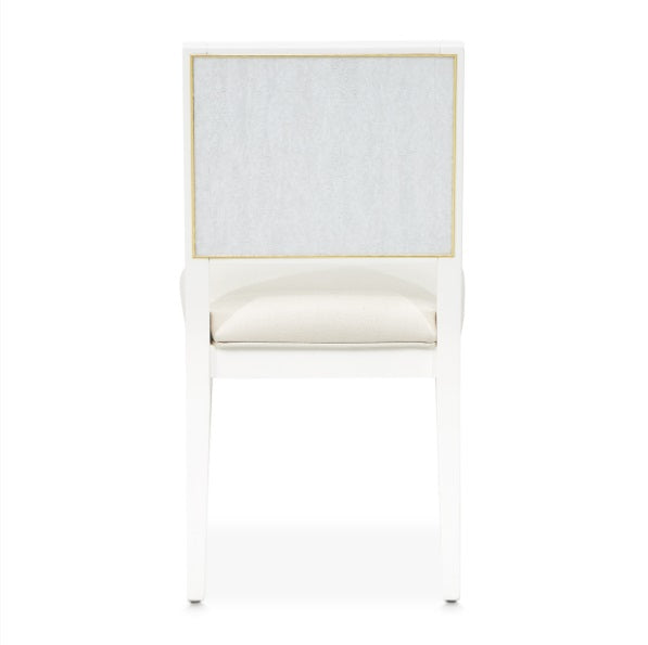 AICO Furniture Palm Gate Side Chair (Set of 2) in Cloud White - Visions in Furniture (La Mirada, CA)