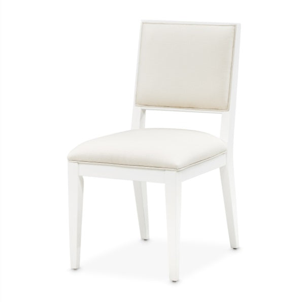 AICO Furniture Palm Gate Side Chair (Set of 2) in Cloud White - Visions in Furniture (La Mirada, CA)