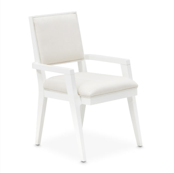 AICO Furniture Palm Gate Arm Chair (Set of 2) in Cloud White - Visions in Furniture (La Mirada, CA)