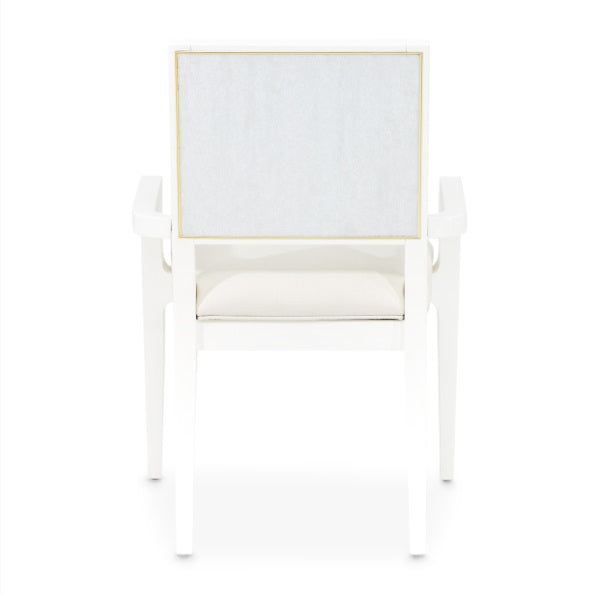AICO Furniture Palm Gate Arm Chair (Set of 2) in Cloud White - Visions in Furniture (La Mirada, CA)