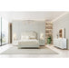 AICO Furniture Palm Gate King Platform Bed in Cloud White - Visions in Furniture (La Mirada, CA)