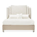 AICO Furniture Palm Gate Queen Upholstered Platform Bed in Clay - Visions in Furniture (La Mirada, CA)