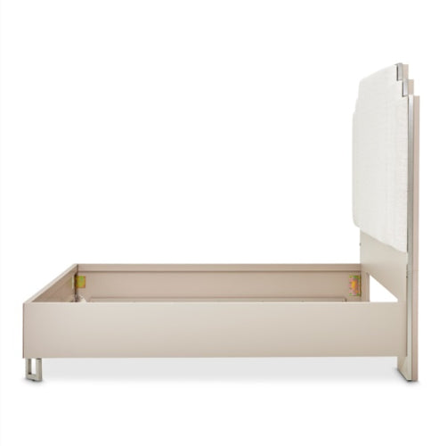 AICO Furniture Palm Gate King Upholstered Platform Bed in Clay - Visions in Furniture (La Mirada, CA)