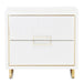 AICO Furniture Palm Gate Nightstand in Cloud White - Visions in Furniture (La Mirada, CA)